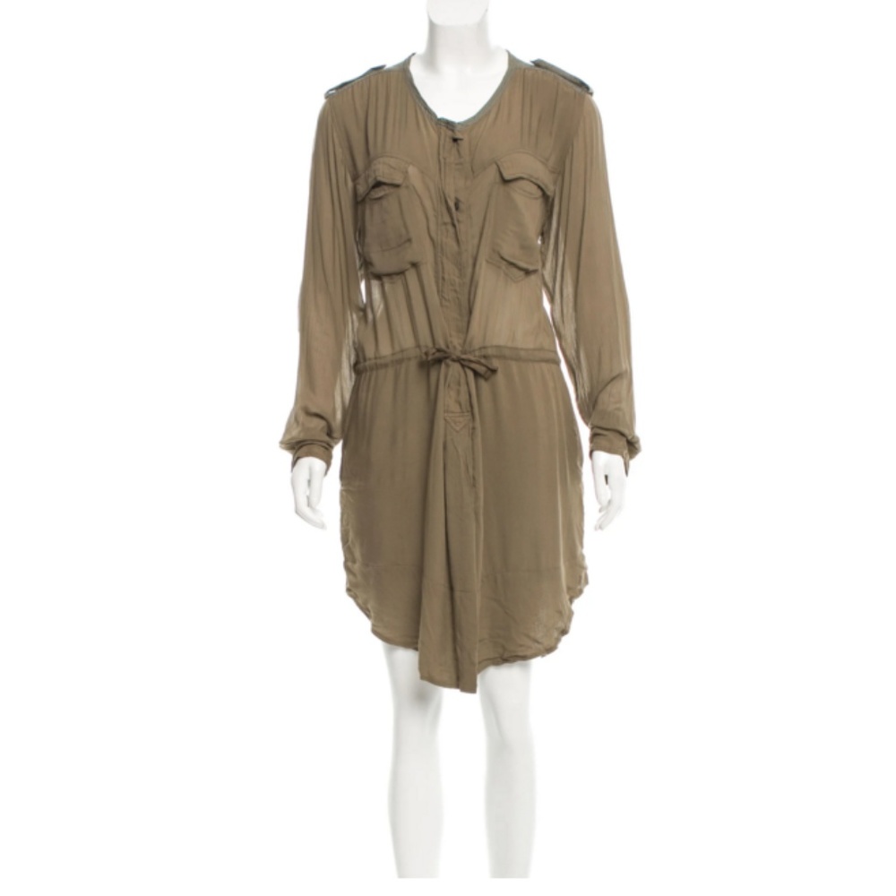 ÉTOILE ISABEL MARANT Cinched Long Sleeve Dress Siz